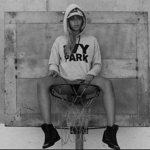 IVY PARK‎ Grey with black "ivy park" graphic hoodie oversize size small